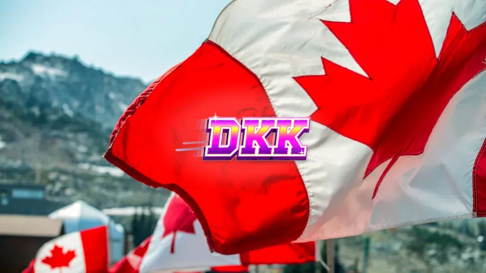 Ikon kasino digital dan peta Kanada yang melambangkan ekspansi iGaming