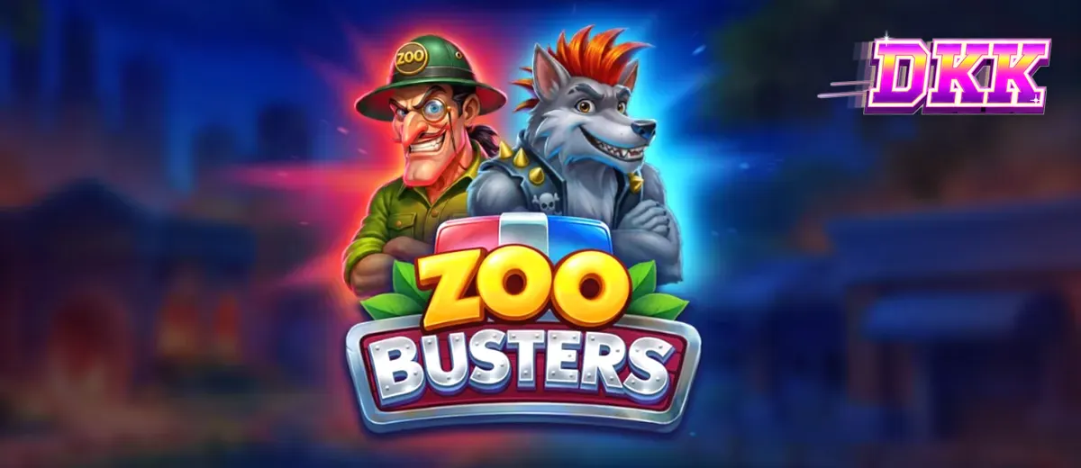 Tampilan visual slot Zoo Busters dengan karakter hewan punk